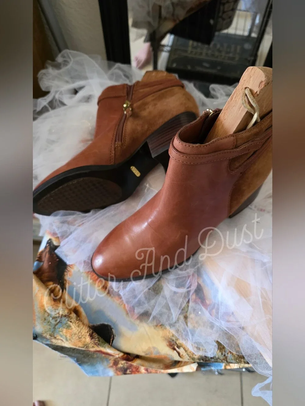 Ralph Lauren Damara Leather Ankle Boots